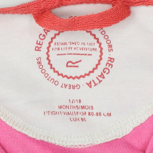 Regatta Pink Fleece Jacket 12-18 Months Unisex Hooded