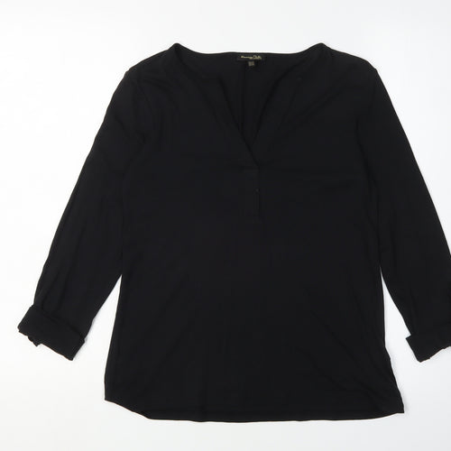Massimo Dutti Women's Black XS Tunic with Long Sleeves