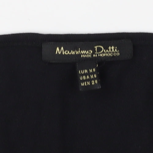 Massimo Dutti Women's Black XS Tunic with Long Sleeves