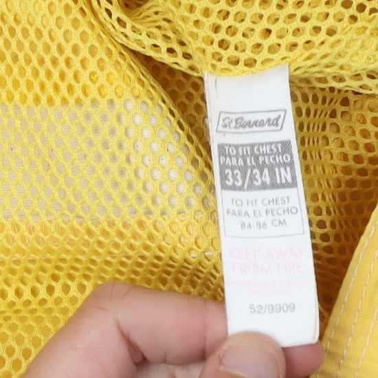 St Bernard Unisex Yellow Hooded Parka Jacket 2XS