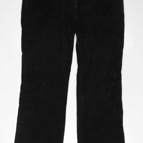 Marks & Spencer Womens Black Corduroy Trousers Size 16