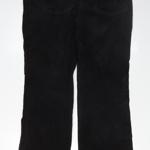 Marks & Spencer Womens Black Corduroy Trousers Size 16