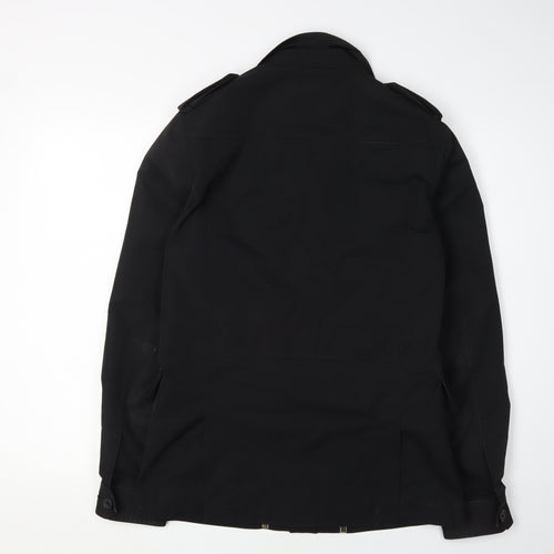 Next Women's Black Military Jacket S Collared Lined