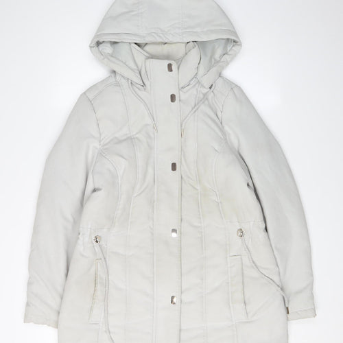 Bonmarché Women's Grey Parka Jacket Size 14