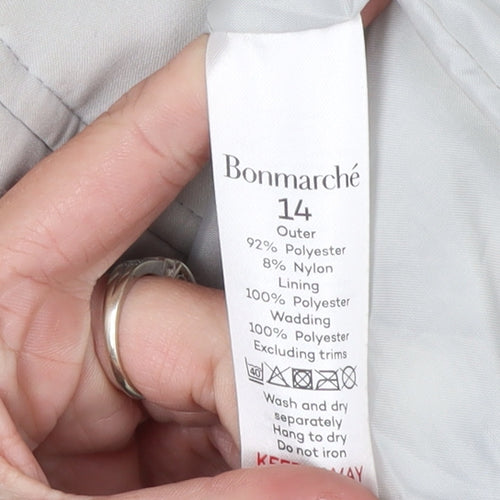 Bonmarché Women's Grey Parka Jacket Size 14