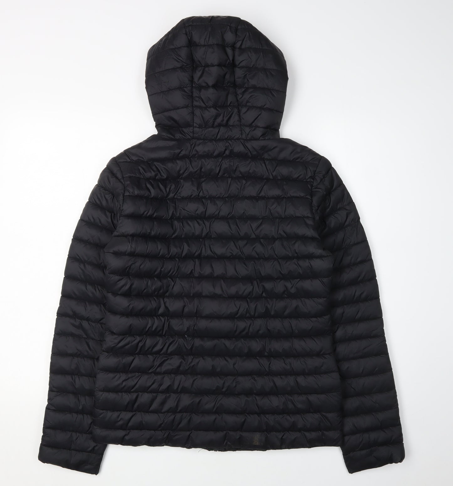 Next Women's Black Puffer Jacket UK 8 Winter Hooded