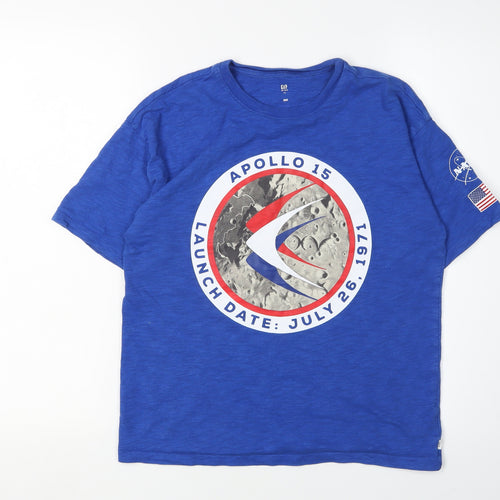 Gap Boys Blue Apollo 15 T-Shirt 12-13 Years Graphic Print
