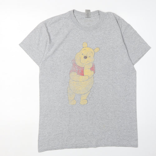 Disney Men Grey Medium Winnie the Pooh T-Shirt