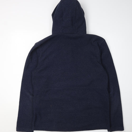 The Edge Men's Blue Hooded Fleece Jacket XL