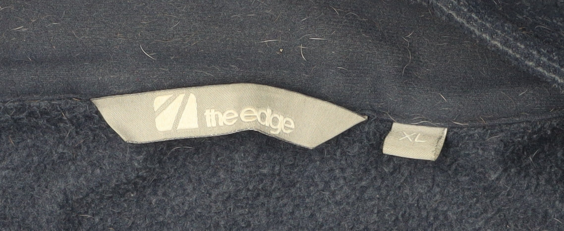 The Edge Men's Blue Hooded Fleece Jacket XL