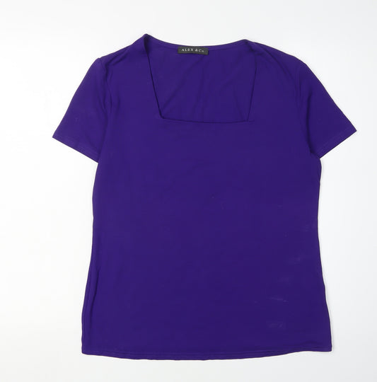 Alex & Co. Women's Purple Short Sleeve T-Shirt L