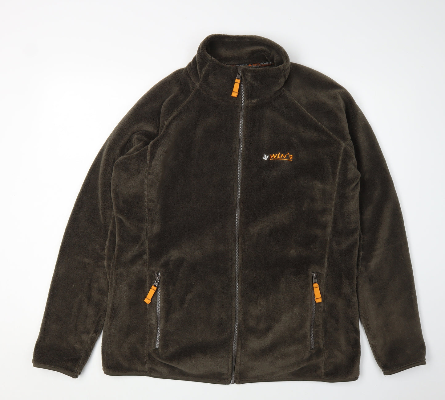 WIN'S Unisex Brown Fleece Jacket 2XL Outdoor Zip