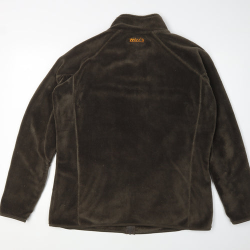 WIN'S Unisex Brown Fleece Jacket 2XL Outdoor Zip