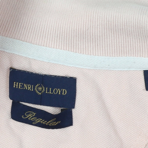Henri Lloyd Men's Pink Regular Fit Polo Shirt L