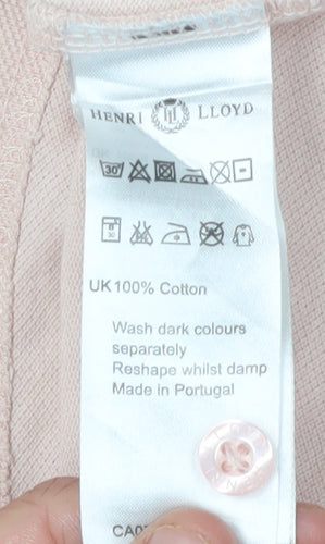 Henri Lloyd Men's Pink Regular Fit Polo Shirt L
