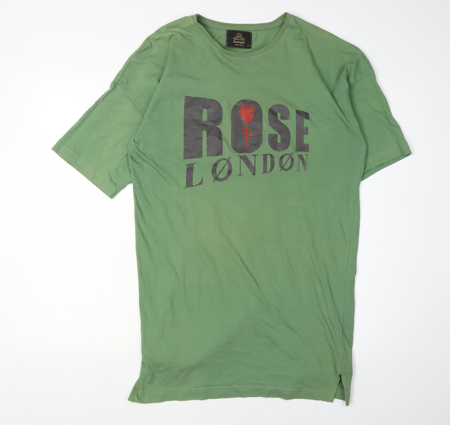 Sample Men's Green Rose Graphic T-Shirt M