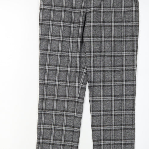 Next Boys Grey Plaid Chino Trousers, Size 12 Years, Excellent Condition