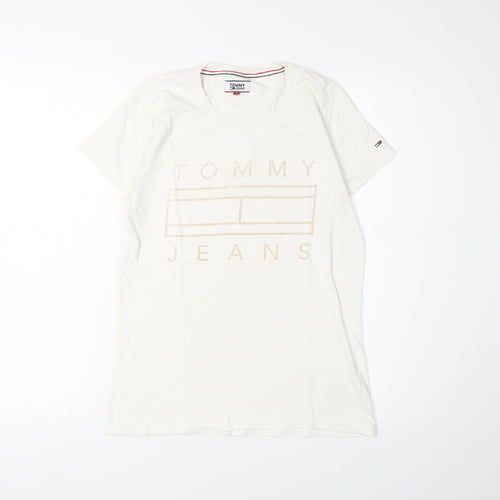 Tommy Jeans Men's White S Logo T-Shirt