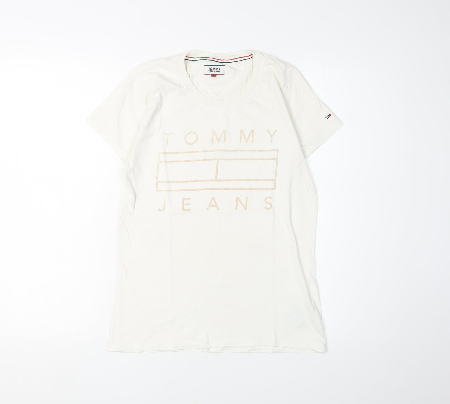 Tommy Jeans Men's White S Logo T-Shirt