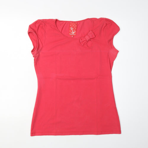 Next Women's Red Bow Accent T-Shirt Size 16