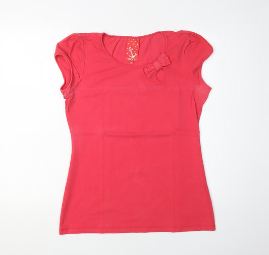 Next Women's Red Bow Accent T-Shirt Size 16