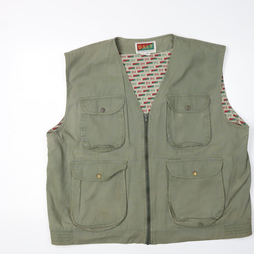 Daly International Men's Green XL Waistcoat Casual Outdoor