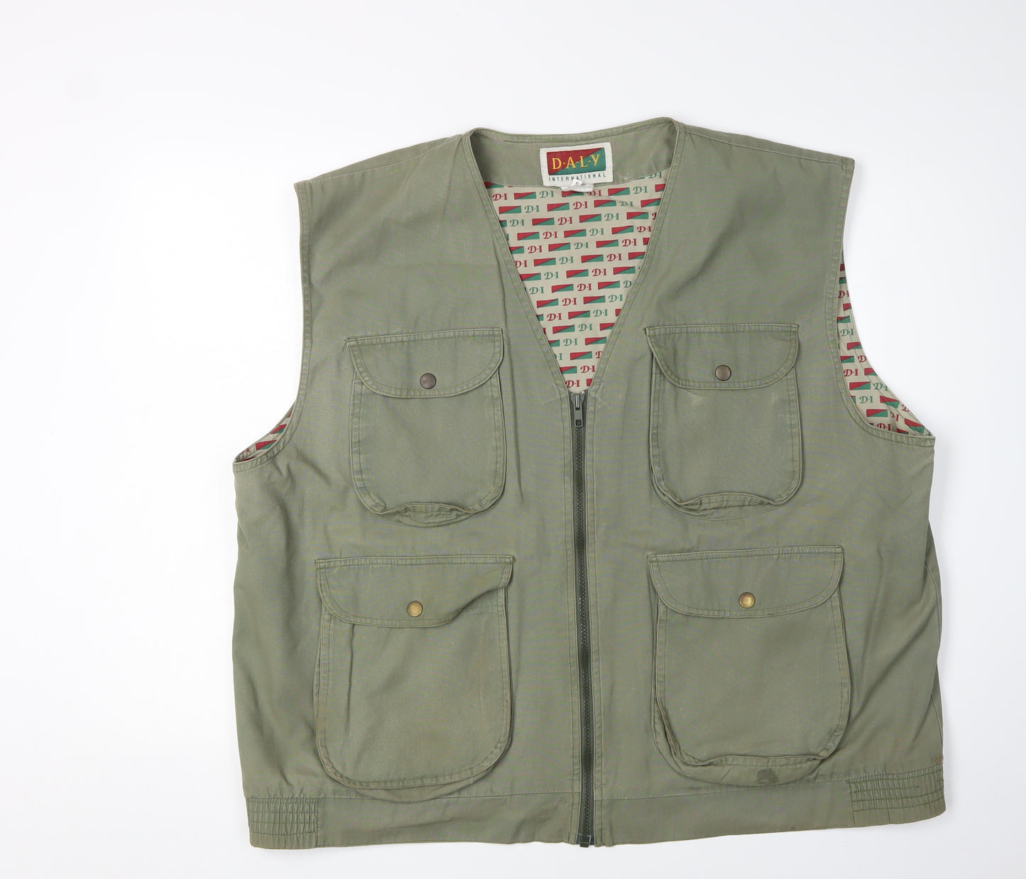 Daly International Men's Green XL Waistcoat Casual Outdoor