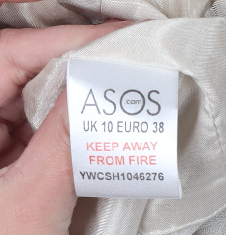 ASOS Women's Beige Shrug, Size 10, Lightweight