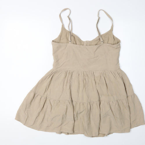 White Fox Women's Beige L Slip Dress, Casual Summer Style