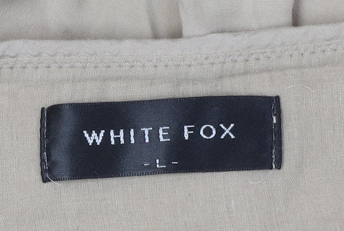 White Fox Women's Beige L Slip Dress, Casual Summer Style