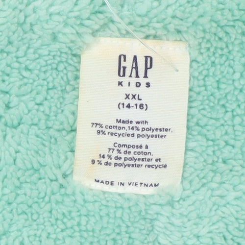 GAP Boys Green Full Zip Hoodie 2XL Eco-friendly