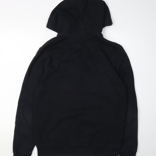 Jack Wills Men’s Black Full Zip Hoodie L, Logo Accents