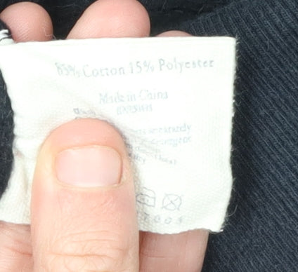 Jack Wills Men’s Black Full Zip Hoodie L, Logo Accents