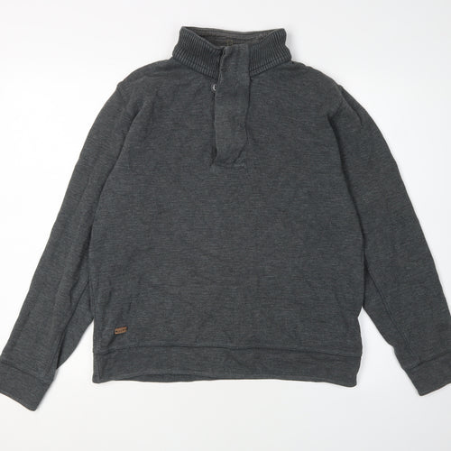 Rocha John Rocha Men's Grey Small Henley Sweatshirt