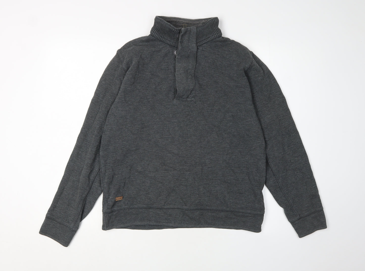 Rocha John Rocha Men's Grey Small Henley Sweatshirt