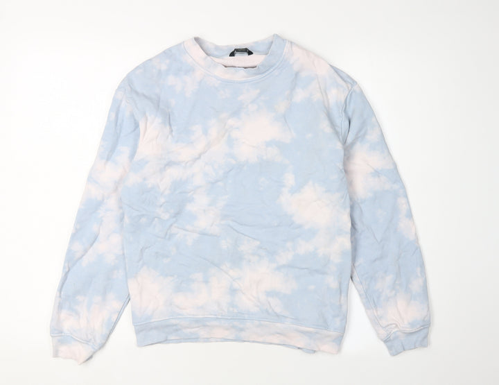 Monki Women's Blue Tie-Dye Sweatshirt XS