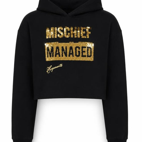 Harry Potter Girls Black Sequin Hoodie 9-10 Years