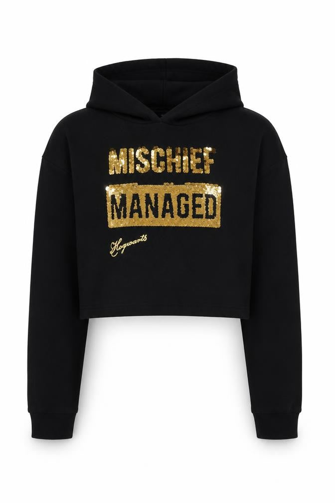 Harry Potter Girls Black Sequin Hoodie 9-10 Years