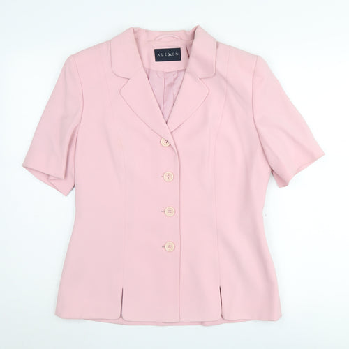 Alexon Women's Pink Blazer Size 10 Classic Spring