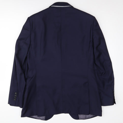 Charles Tyrwhitt Men's Blue Slim Wool Blazer 40R