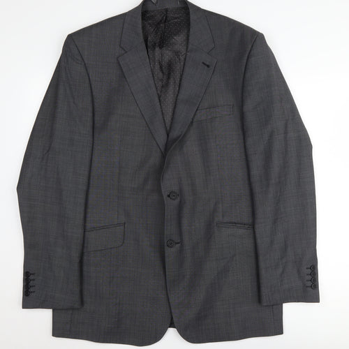 Jasper Conran Men's Grey Blazer Long Length 44L