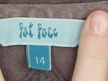 Fat Face Women’s Brown Linen Blend Camisole Tank Top
