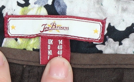 Joe Browns Women's Brown Straight Trousers Size 14