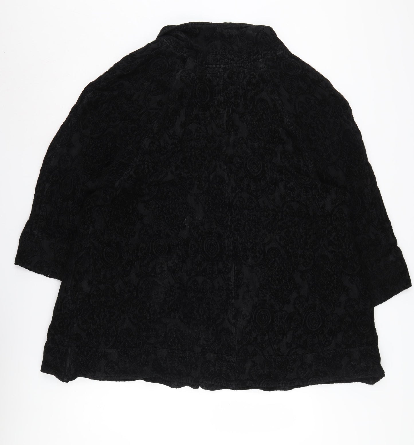 Bella Donna Women's Black Floral Cape XS