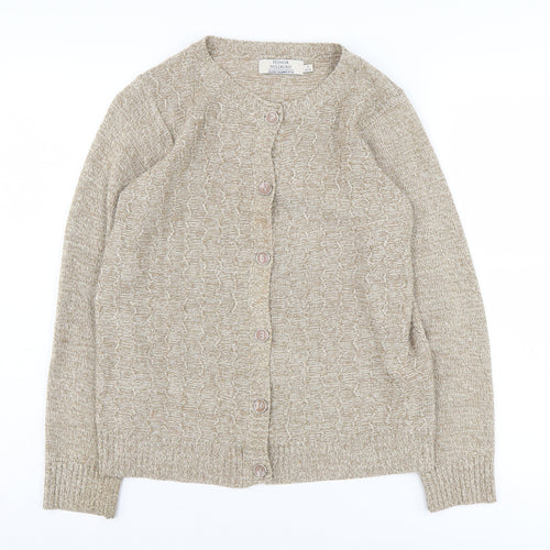 Honor Millburn Women’s Beige Cardigan, Size S, Casual Knit