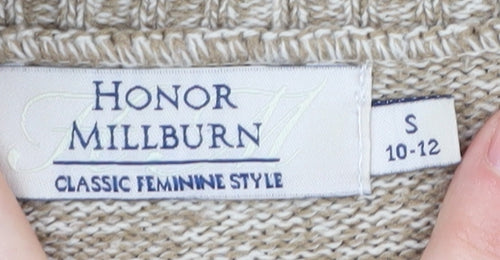 Honor Millburn Women’s Beige Cardigan, Size S, Casual Knit