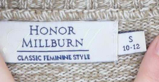 Honor Millburn Women’s Beige Cardigan, Size S, Casual Knit