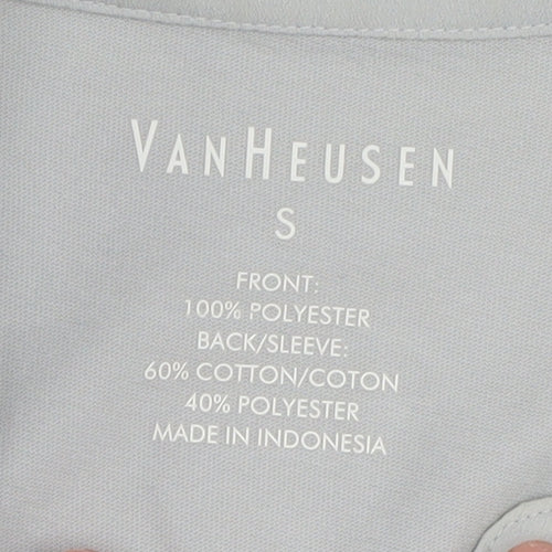 Van Heusen Women's Grey Blouse - Size S, Long Sleeve