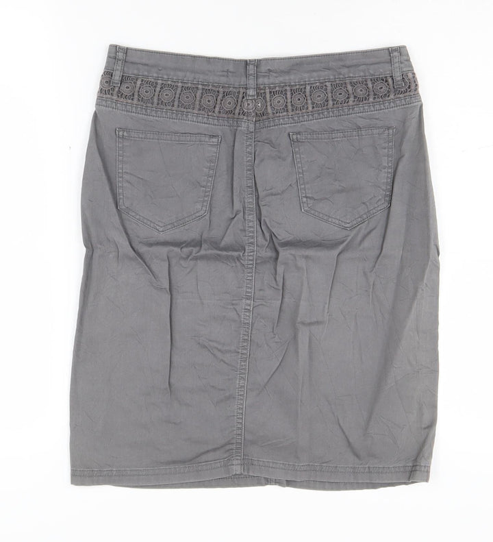 Laura Ashley Women's Grey Pencil Skirt Size 10