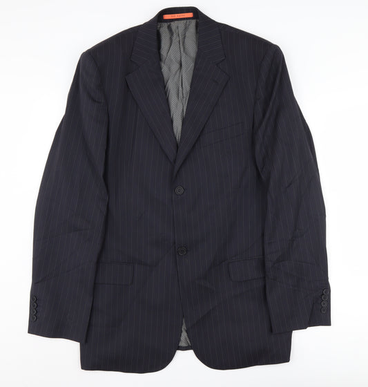 Ted Baker Men's Black Striped Suit Jacket 40L